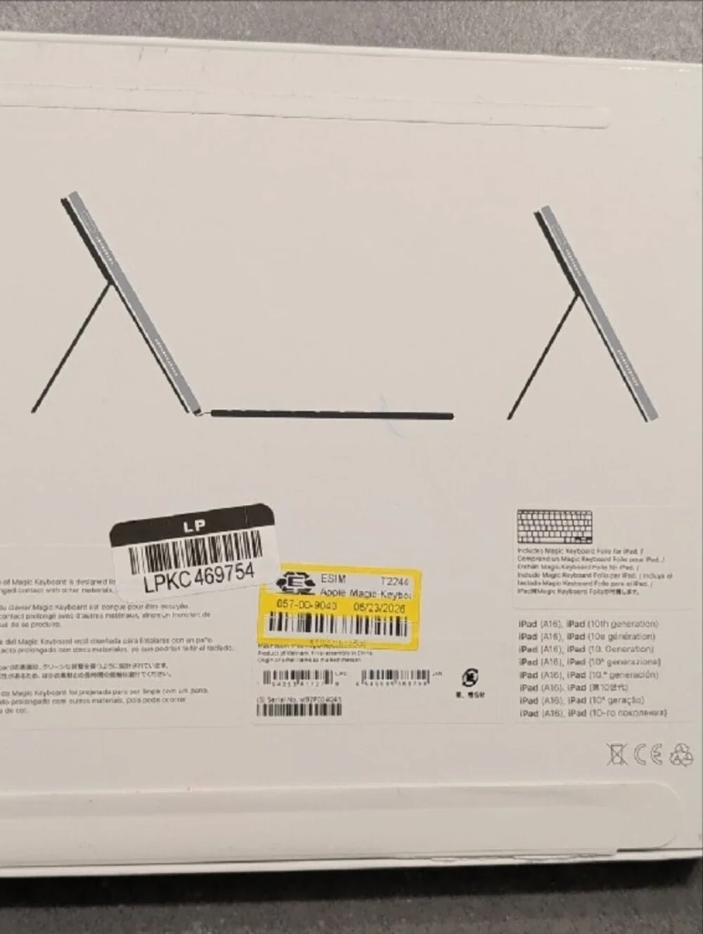 Apple iPad Magic Keyboard Folio - White Nib 10th Generation